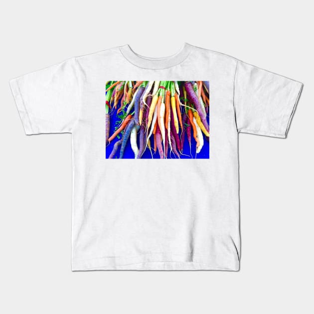 Colorful Carrots Kids T-Shirt by ephotocard